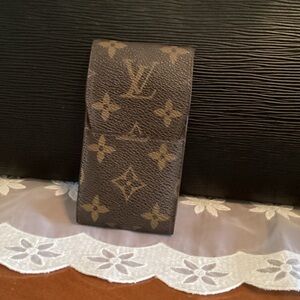 Louis Vuitton Brown and Tan Monogram Pouch